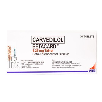 BETACARD TAB 6.25MG GX 30s