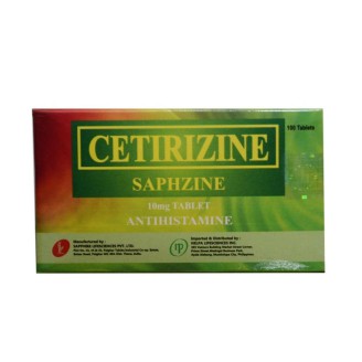 SAPHZINE 10MG TAB 100S(CETIRIZINE)